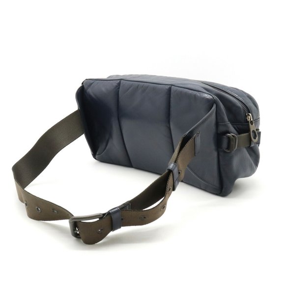 BOTTEGA VENETA Intrecciato Waist Bag Body Leather Blue 361013 - Picture 2 of 9